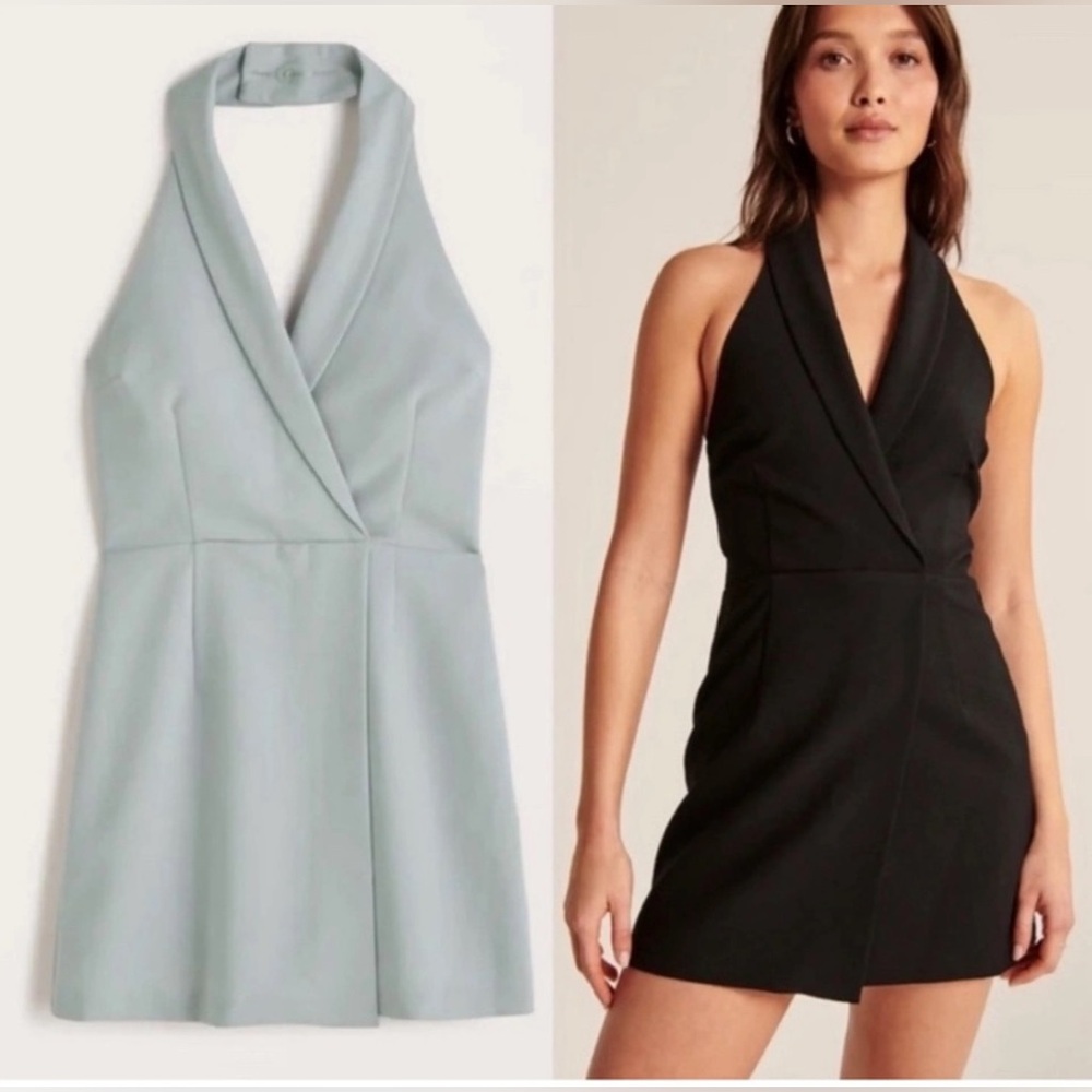 Abercrombie & Fitch Abercrombie Blazer Mini Dress Sage NWT ST